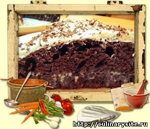 Шоколадно-малиновый торт на сгущенке