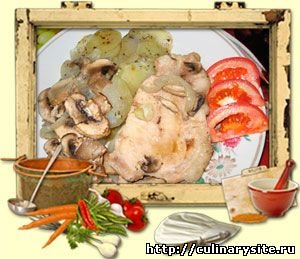 Свинина с грибами и картофелем, запеченная в фольге