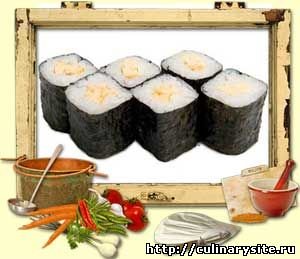 Аки суши с жареными яйцами